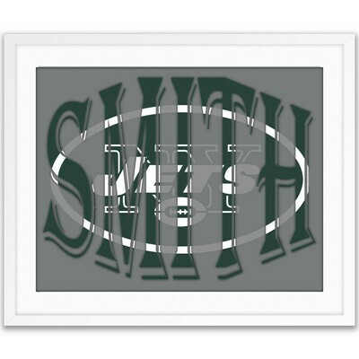 New York Jets NFL Football Custom Name Art Gift Xmas Present
