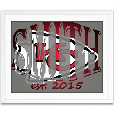 Kansas City Chiefs KC Chiefs NFL Football Custom Name Art Gift -- Photo print