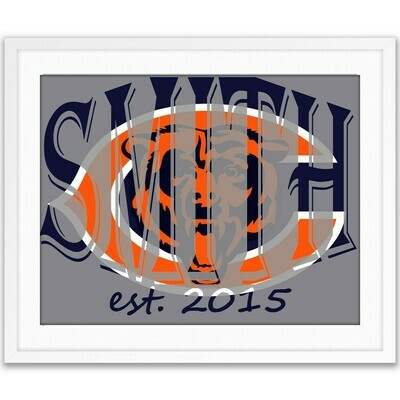 Chicago Bears Custom Name Gift -- Photo print