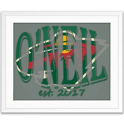 Minnesota Wild NHL Hockey Custom Name Art Gift -- Photo print XMAS