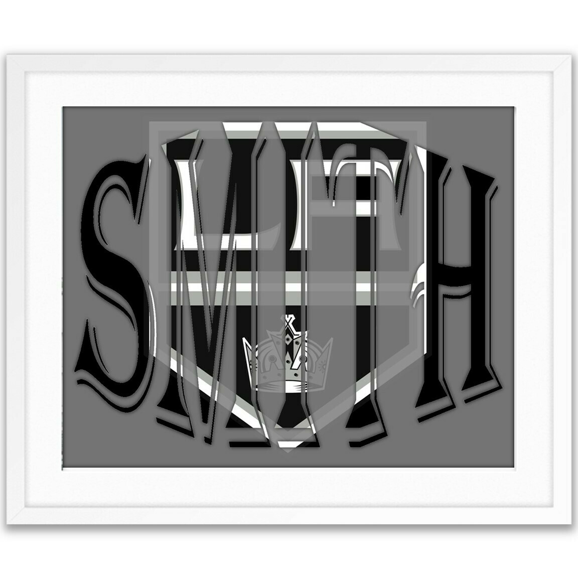 Los Angeles LA Kings NHL Hockey Custom Name Art Gift -- Photo print