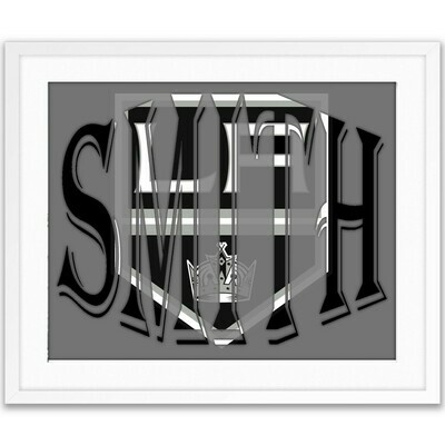 Los Angeles LA Kings NHL Hockey Custom Name Art Gift -- Photo print