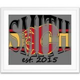 Calgary Flames NHL Hockey Custom Name Art Gift -- Photo print