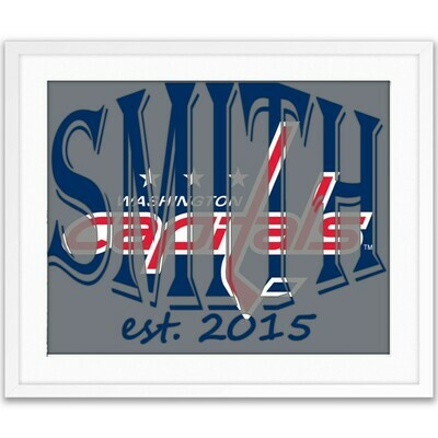 Washington Capitals NHL Hockey Custom Name Art Gift -- Photo print