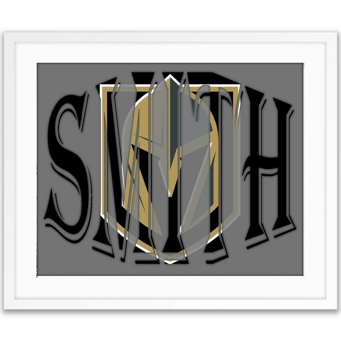 Vegas Golden Knights NHL Hockey Custom Name Art Gift -- Photo print