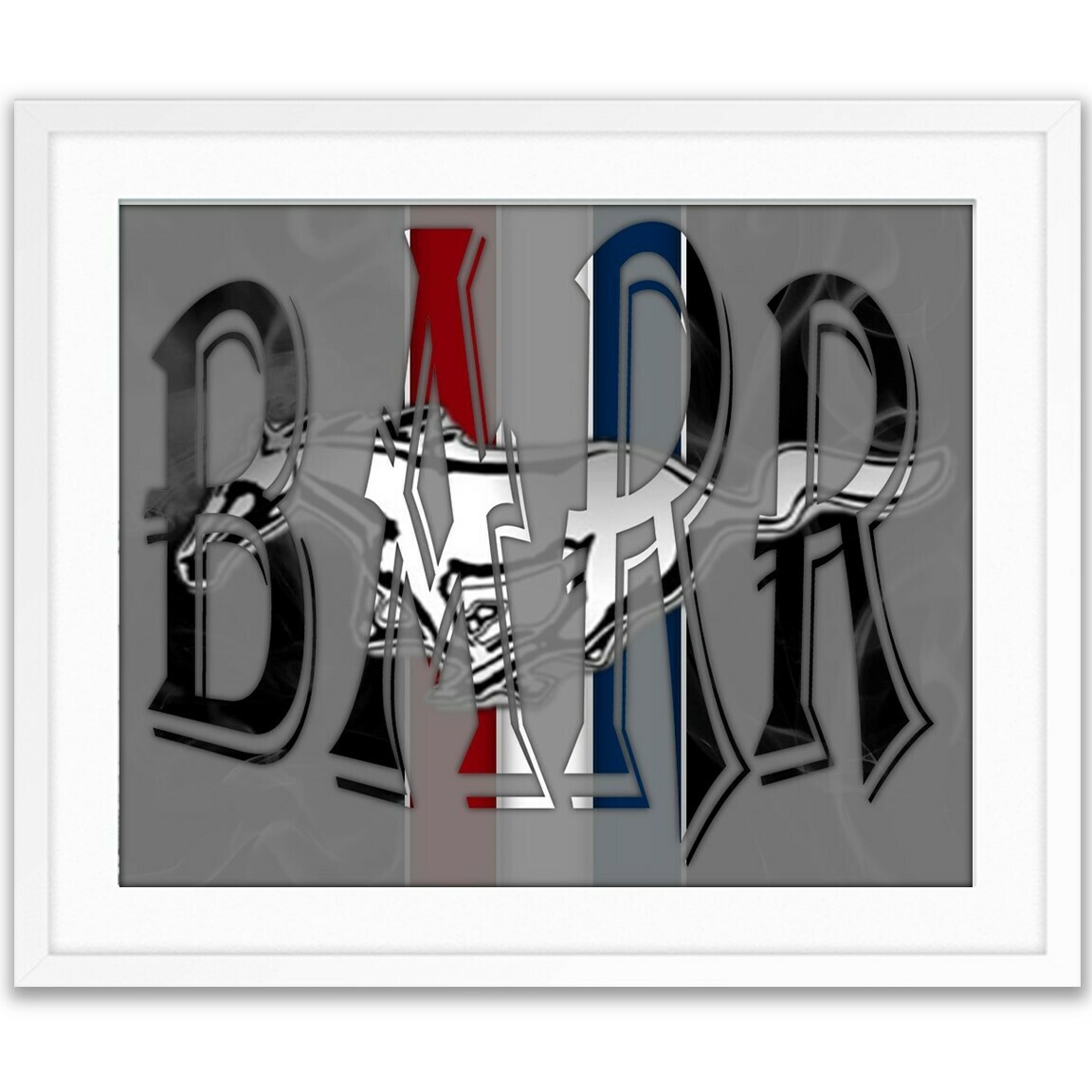 Ford Mustang F150 F Series themed Custom Name Art Gift -- Photo print