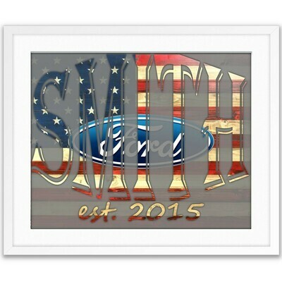 Ford Mustang F150 F Series themed Custom Name Art Gift -- Photo print