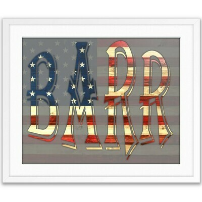 United States America USA Flag Custom Name Gift -- Photo print