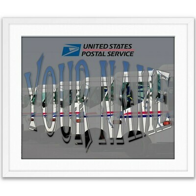 USPS Postal Worker Mail Employee Custom Name Art Gift -- Photo print