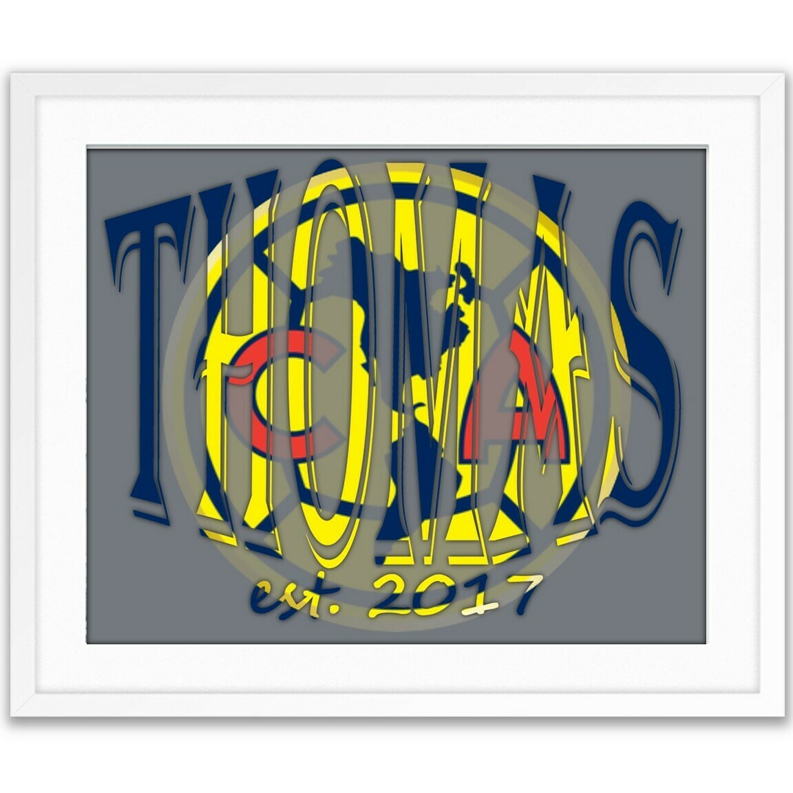 Club America Soccer FIBA World Cup Custom Name Art Gift -- Photo print