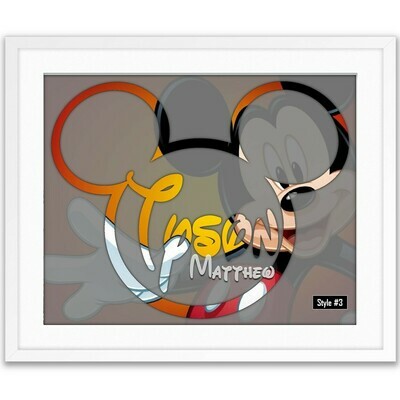 Mickey Mouse Disney Minnie Custom Name Art Gift Personalized!