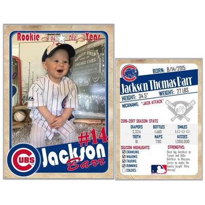 Chicago Cubs Vintage Trading Cards Invitations inserts