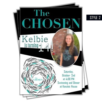 The Chosen (the Jesus Series) Birthday Party Invitation 5x7 Disney