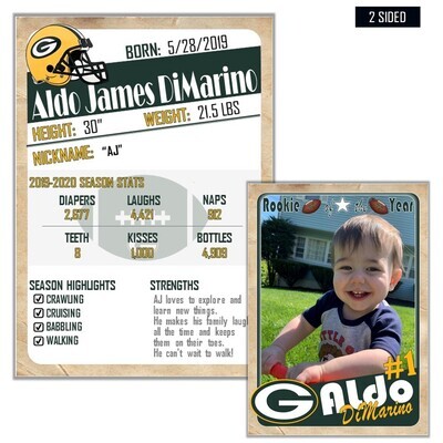 Green Bay Packers (GB) Vintage Trading Cards Invitations inserts