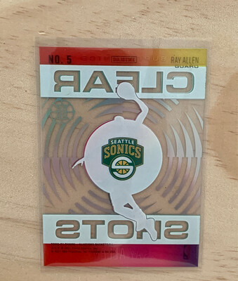 Ray Allen 2020-21 Panini Illusions Clear Shots Rare Insert Card No. 5