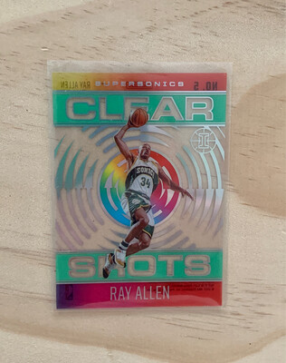 Ray Allen 2020-21 Panini Illusions Clear Shots Rare Insert Card No. 5