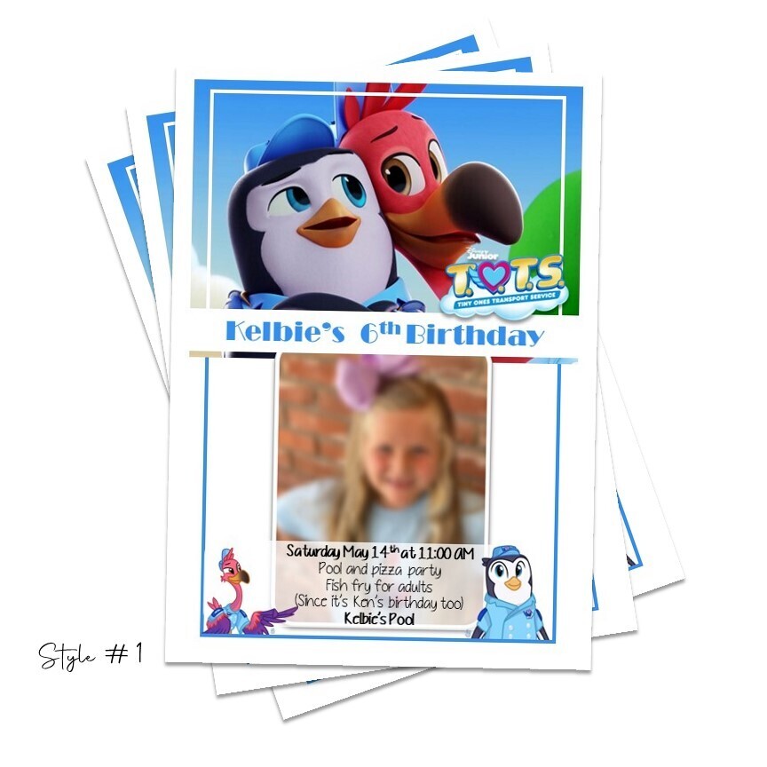 Disney Tots Birthday Party Invitation 5x7 Disney