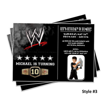 REPRINT PREVIOUS ORDER: WWE Wrestling Birthday Invitations