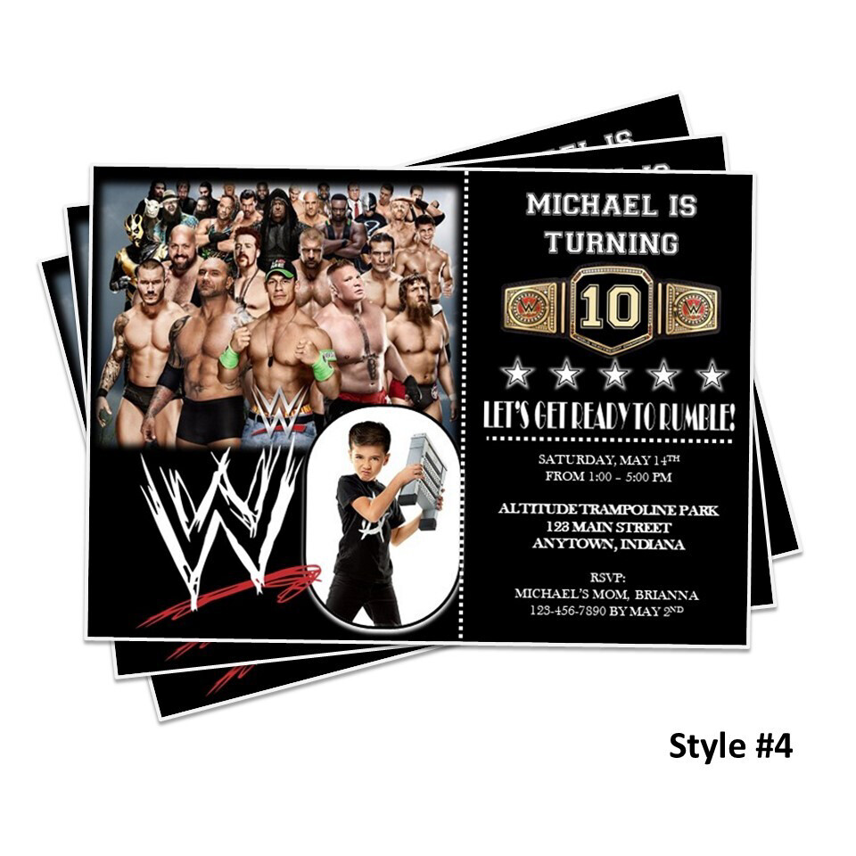 REPRINT PREVIOUS ORDER: WWE Wrestling Birthday Invitations