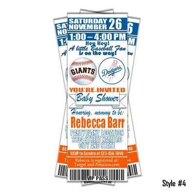 REPRINTS - Reprint Ticket Style (2.5”x7” Size) Invitations