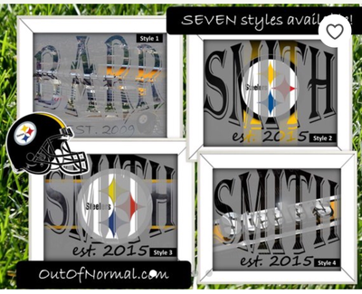 Pittsburgh Steelers Custom Name Gift -- Photo print
