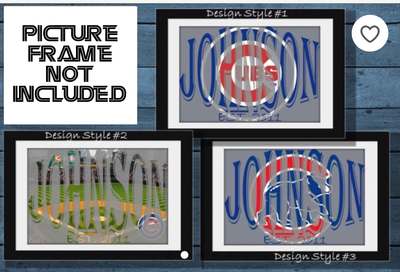 Chicago Cubs Custom Name Art Gift -- Photo print