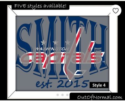 Washington Capitals NHL Hockey Custom Name Art Gift -- Photo print