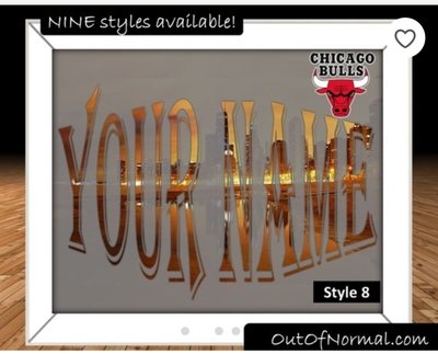 Chicago Bulls NBA Basketball Custom Name Art Gift -- Photo print