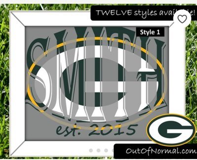 Green Bay Packers NFL Football Custom Name Art Gift -- Photo print