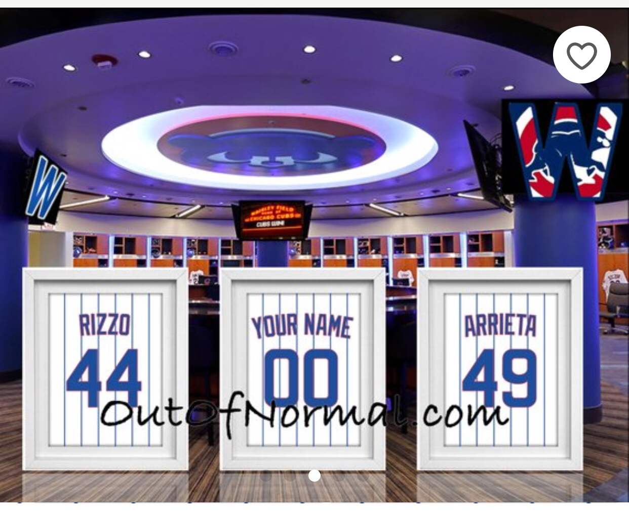 Chicago Cubs MLB Custom Locker Room Jersey print - ANY NAME NUMBER