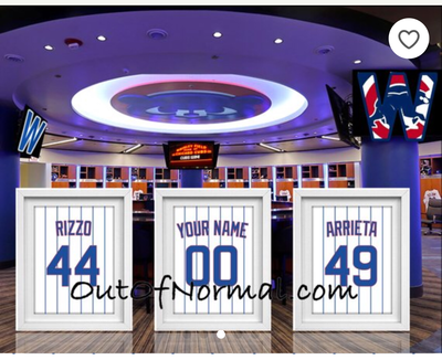 Chicago Cubs MLB Custom Locker Room Jersey print - ANY NAME NUMBER