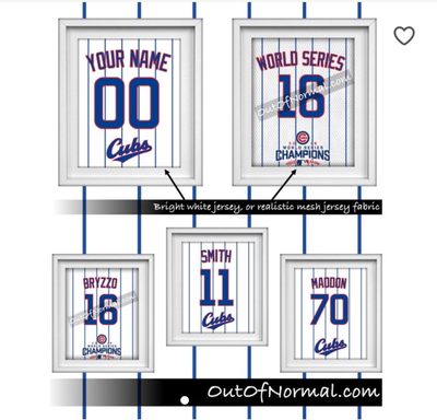 Chicago Cubs MLB Custom Jersey print with your NAME NUMBER
