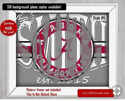 Alabama Crimson Tide College Football Custom Name Art Gift Xmas Present