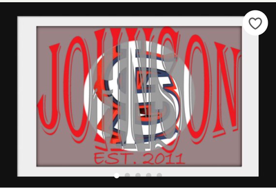 St. Louis Cardinals Custom Name Art Gift -- Photo print XMAS
