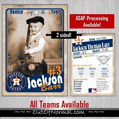 Houston Astros Vintage Trading Cards Invitations inserts