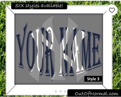 New York Yankees Custom Name Art Gift -- Photo print XMAS