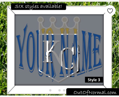 Kansas City Royals MLB Baseball Custom Name Art Gift -- Photo print