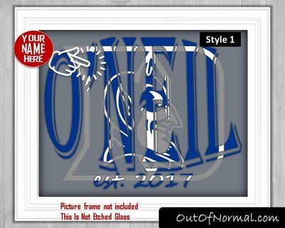 Duke Blue Devils College Basketball Custom Name Art Gift -- Photo print