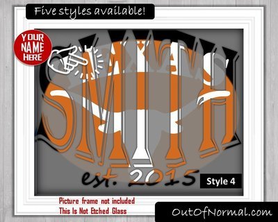 Texas Longhorns 'hookem University Football Custom Name Art Gift -- Photo print