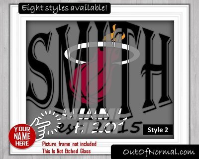 Miami Heat Custom Name Art Gift -- Photo print XMAS