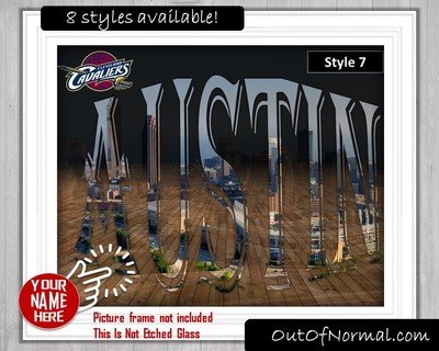 Cleveland Cavaliers Custom Name Art Gift -- Photo print XMAS