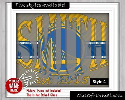 Golden State Warriors Custom Name Art Gift -- Photo print XMAS