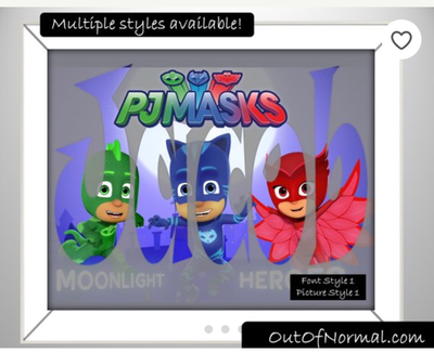 PJ Masks Custom Name Art Gift Personalized for you