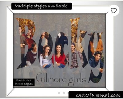 Gilmore Girls TV show Custom Name Art Gift -- Photo print