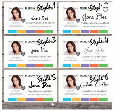 Rodan + Fields photo business cards w/ matching Mini Facial Instructions or Product suite card! Customized for you! Sharp, UNIQUE R&amp;F