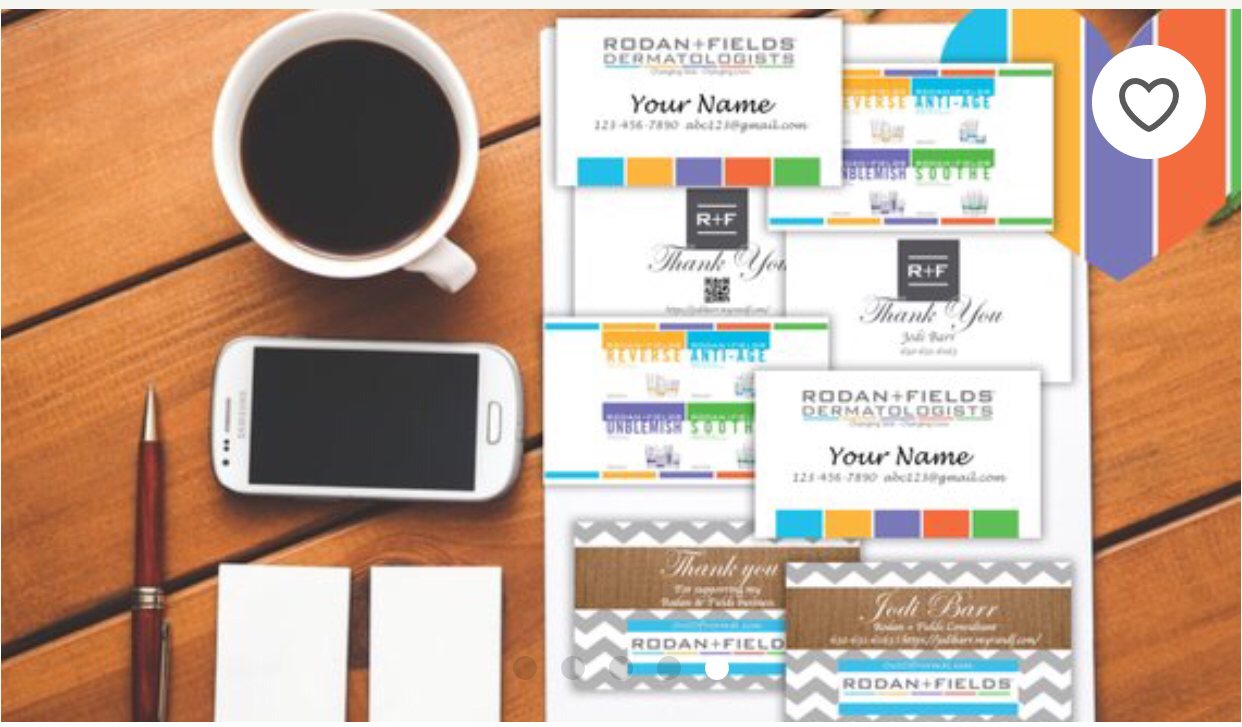 Rodan + Fields Horizontal business cards w/ matching with Product suite card! Customized for you! Sharp, UNIQUE R&amp;F