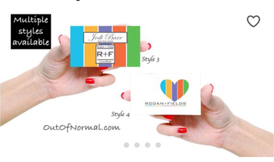 Rodan + Fields Horizontal business cards w/ matching with Product suite card! Customized for you! Sharp, UNIQUE R&amp;F