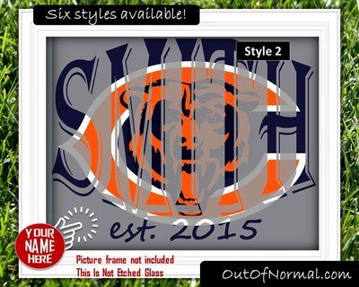 Chicago Bears Custom Name Gift -- Photo print
