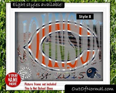 Chicago Bears Custom Name Gift -- Photo print