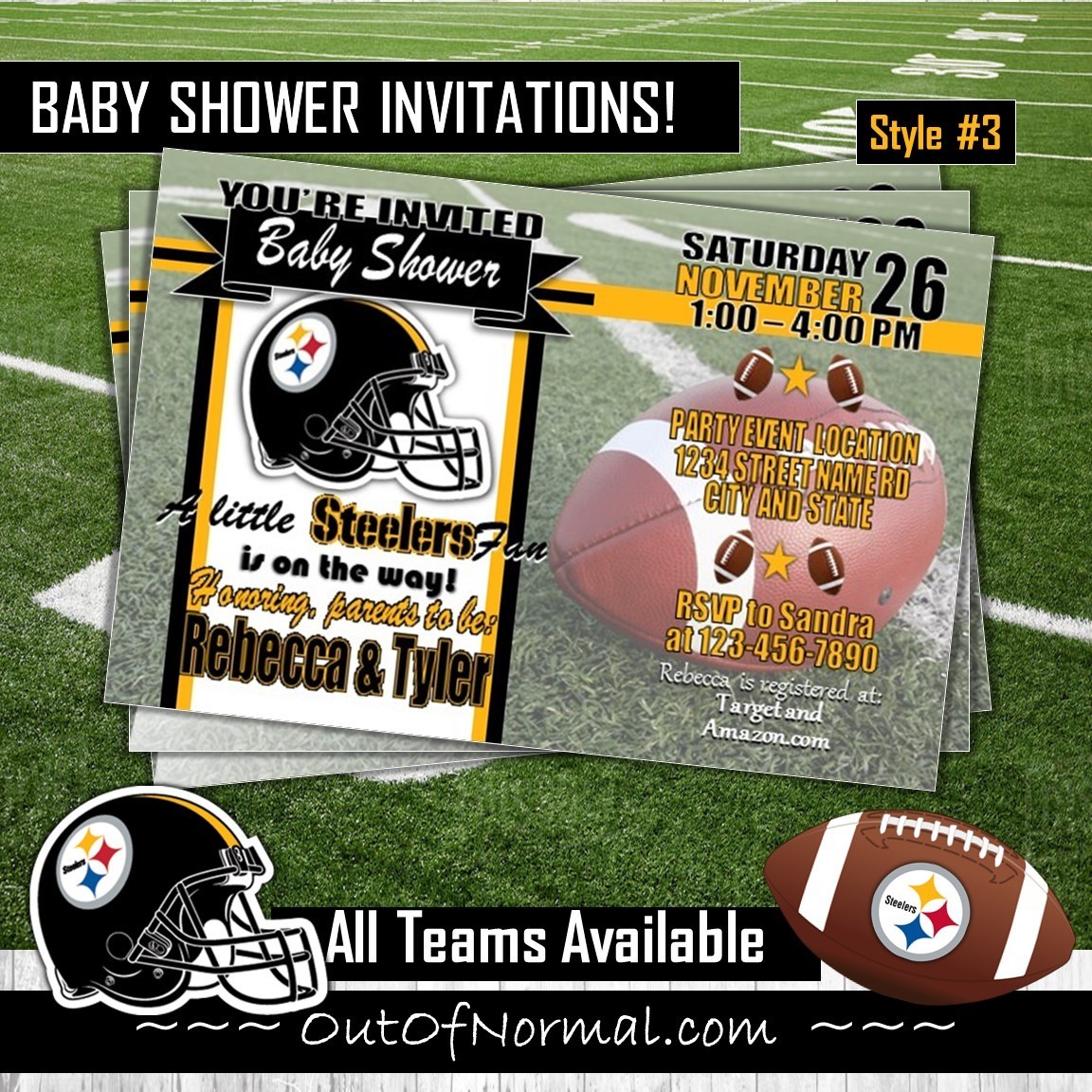 football baby shower invitations